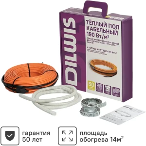 Нагревательный кабель Dilwis для системы теплого пола 14 м² 89394481