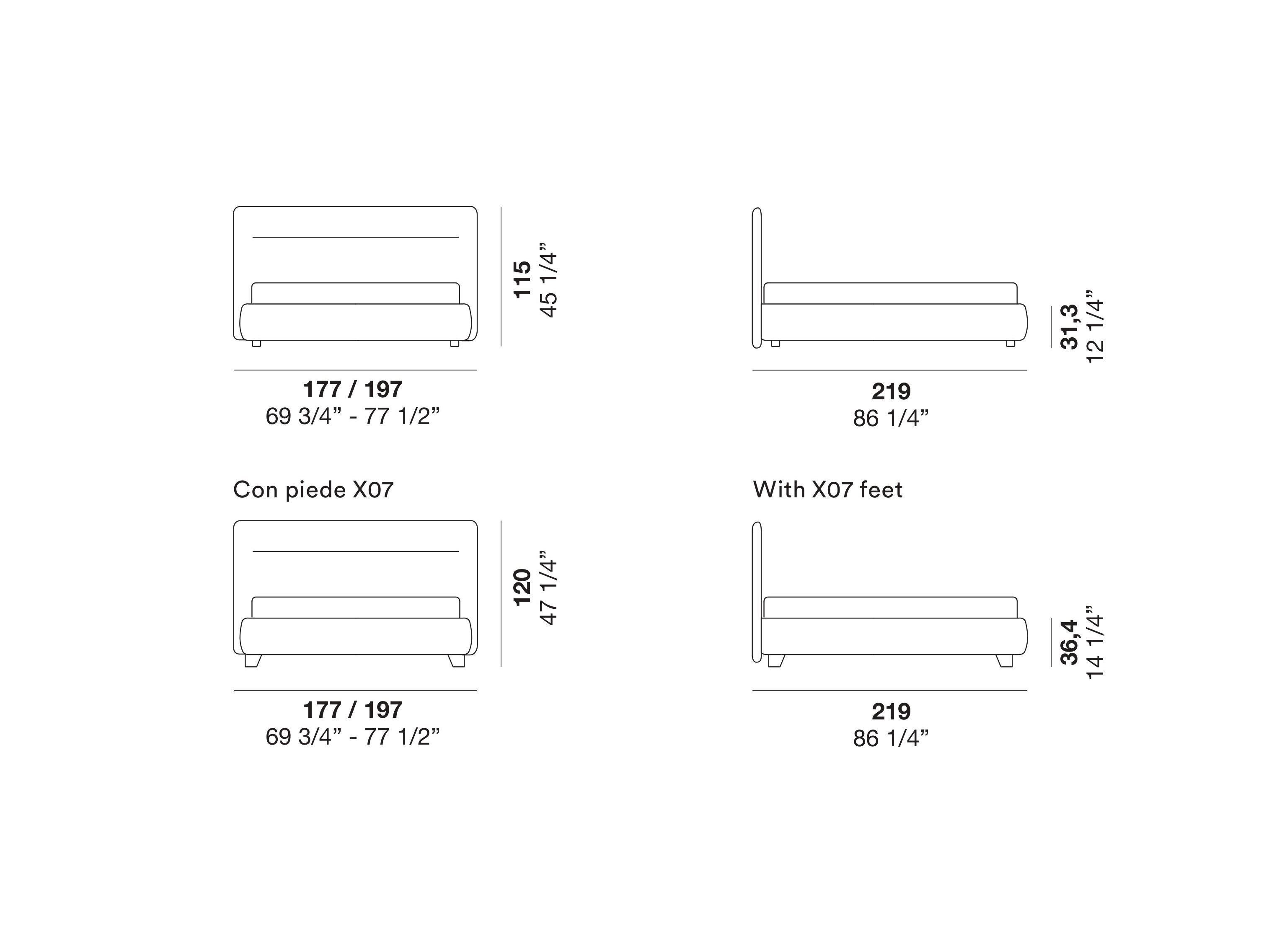 Двуспальная кровать с мягким изголовьем Alf DaFrè ORION ARCH-00106542 - Вид №8