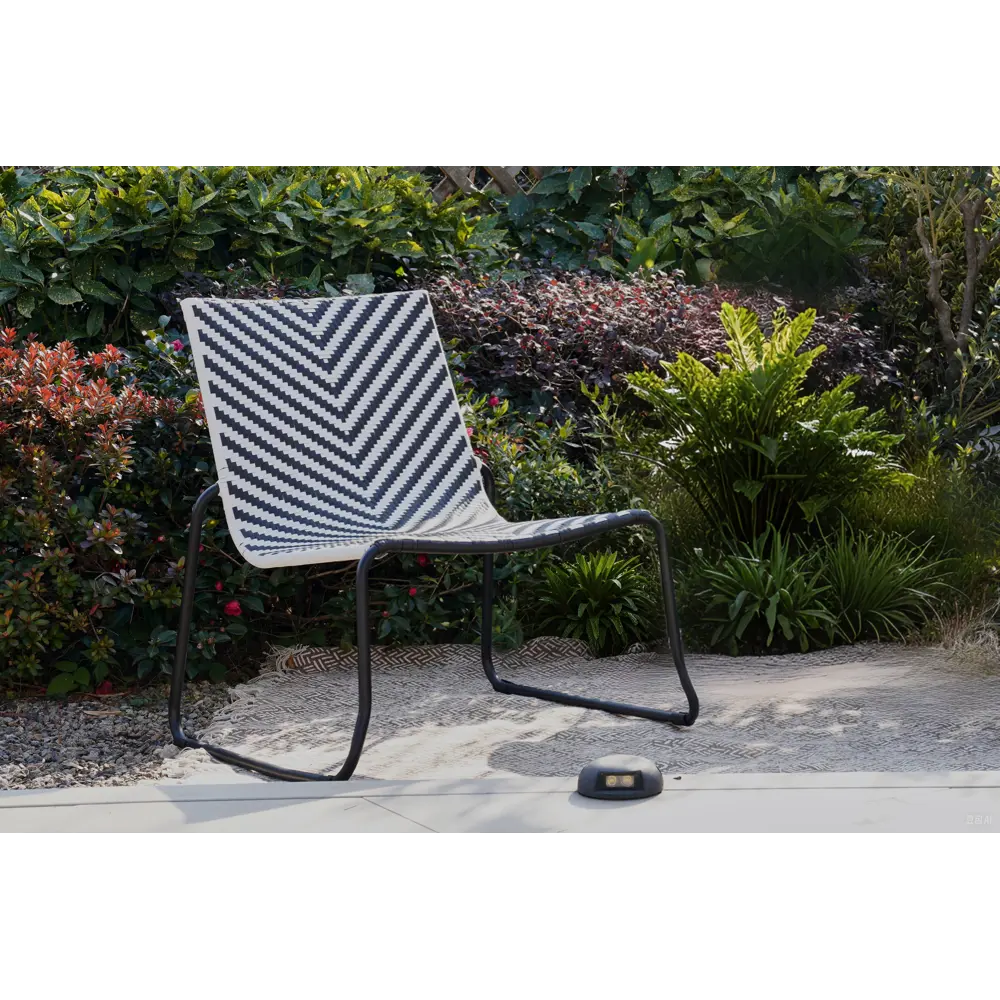 BEGINIA Nero - садовый стул из искусственного ротанга с графичным узором 89381721 STLM-1563652 - Вид №6