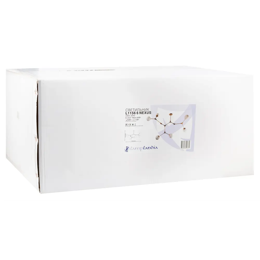 Люстра на штанге Lamplandia Nexus L1489, 6 ламп, 18 м², цвет золотой STLM-2062059 - Вид №9