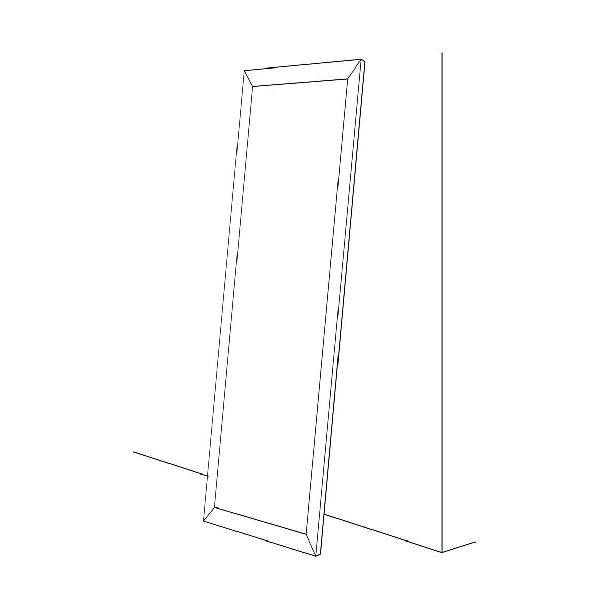 BY 6011 Зеркало напольное в багетной раме - волна хром 90 mm EVOFORM Definite floor - Вид №6