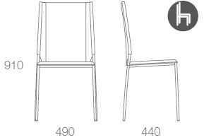 Albaplus Штабелируемое кресло в джинсах Wear sun-id-1459486 - Вид №5