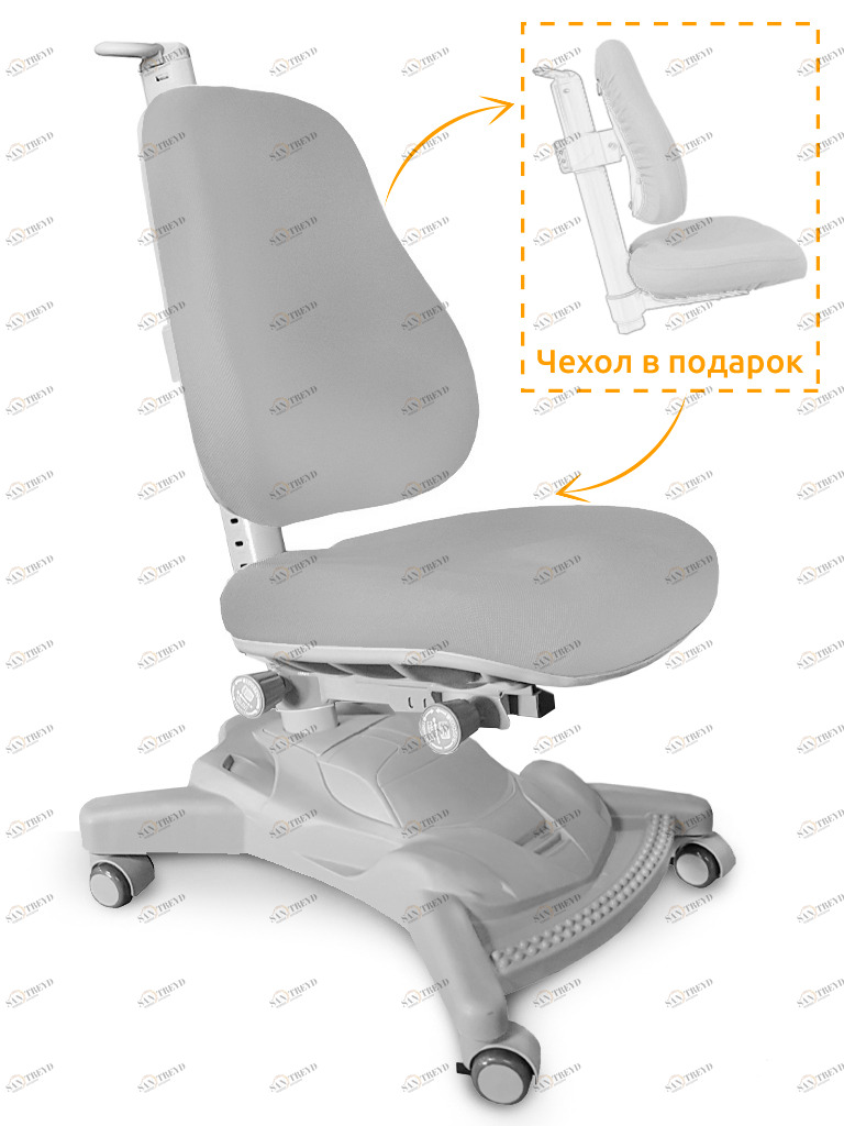 Компьютерное кресло серое Onyx Mobi Y-418 MEALUX  00-3950473 Серый Santreyd 