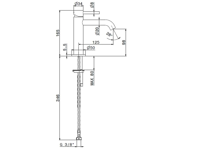Однорычажный смеситель для раковины без слива Newform X-WAY ARCH-00127976 - Вид №2