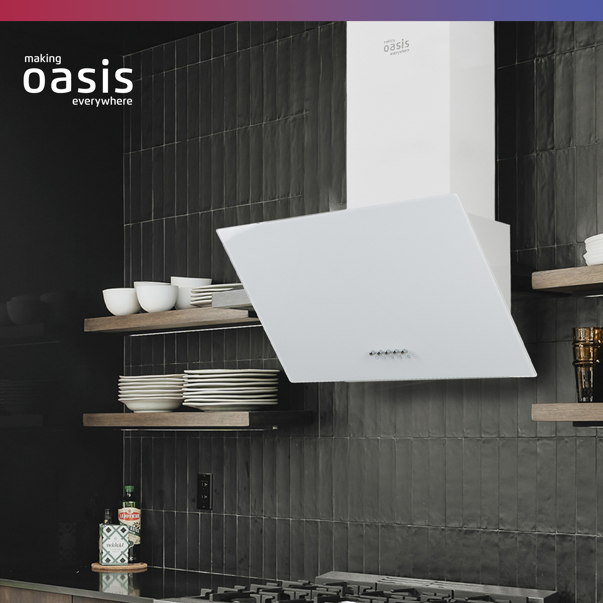 8198294 Вытяжка наклонная Oasis NP-60W белый/белый STDN-0042519 - Вид №6