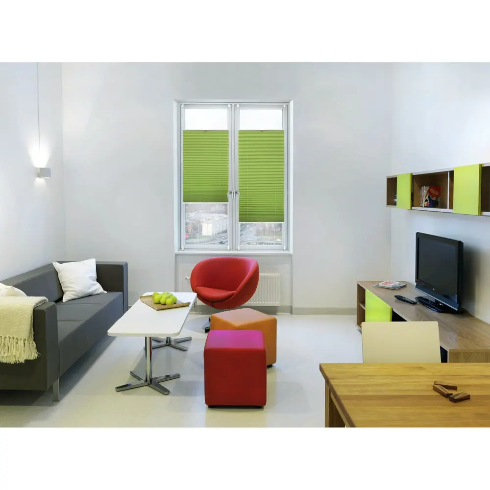 Плиссе с ручкой Шантунг 45х160 см текстиль цвет зелёный Santreyd STLM-2160081 - Вид №6