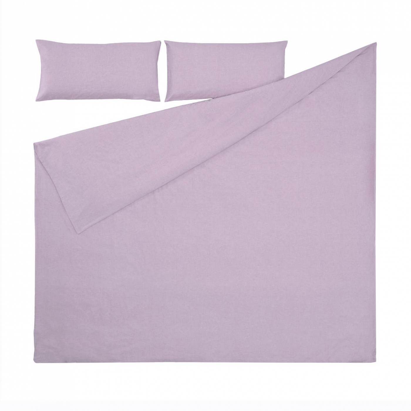 108851 Dileta duvet cover, sheet & pillowcase set in lilac GOTS-certified cotton 145 x 190 cm La Forma  - Вид №3