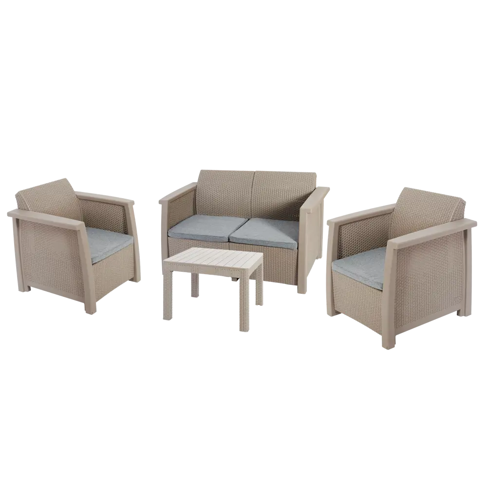 Набор садовой мебели для отдыха Toledo Set капучино Santreyd STLM-2002953