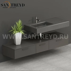 T18552AT2 Столешницы для использования в сочетании с тумбами и открытыми тумбами 185 см серая Globo ARREDO WOOD Италия