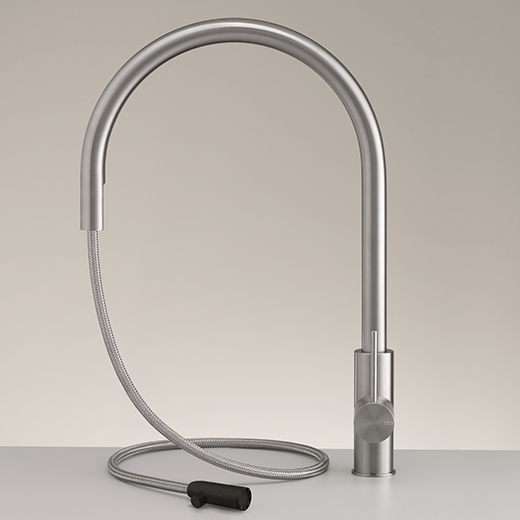 бортике смеситель с поворотным носиком и выдвижной ручной душ  MIL201 CEADESIGN  - Вид №2