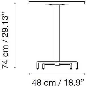 iSimar Садовый столик квадратный из стали с откидной крышкой Muelle 9270 / 9271 - Вид №10