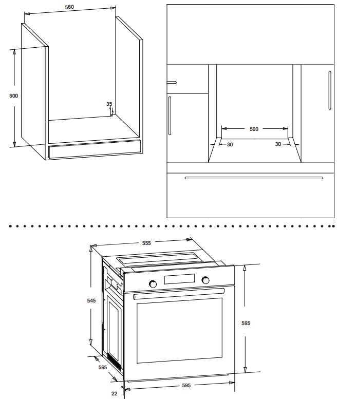 9182376 Электрический духовой шкаф Delvento V6EB56088 черный STDN-0132229 - Вид №1