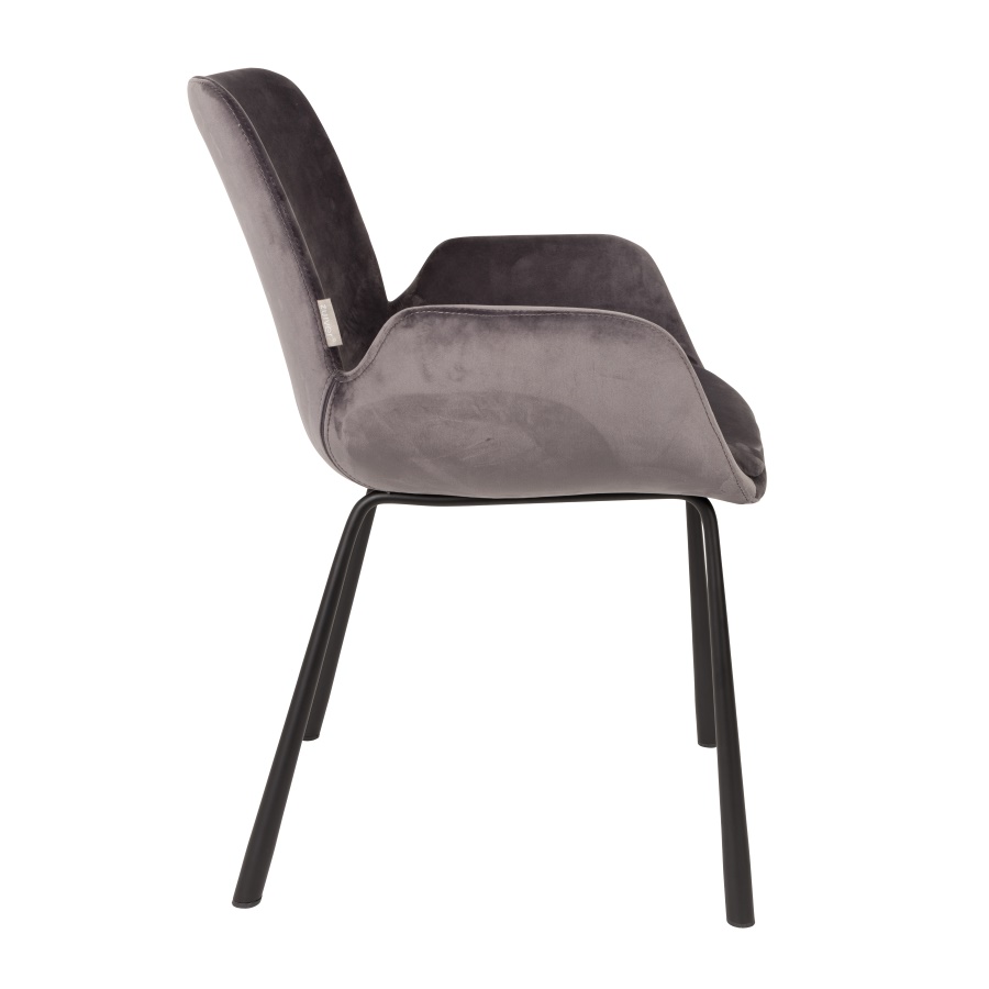 Кресло Brit темно-серое на тонких ножках Zuiver 1200142 - Вид №4