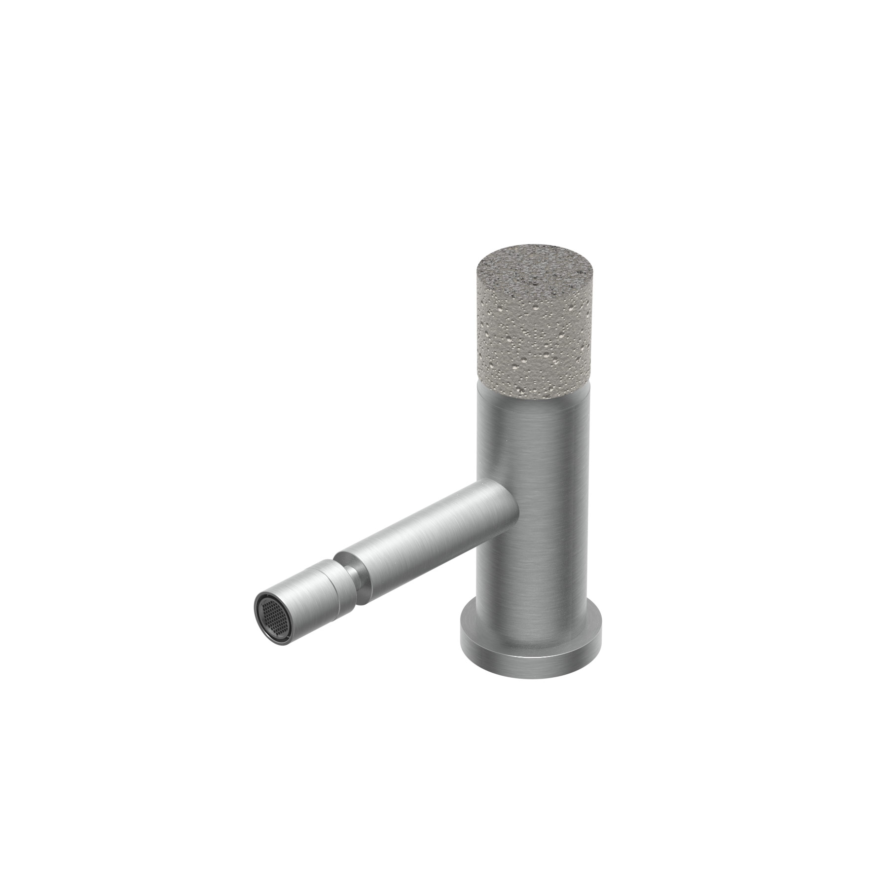 E0BA0122D Смеситель для биде, однорычажный Ritmonio Diametro35 Inox Concrete