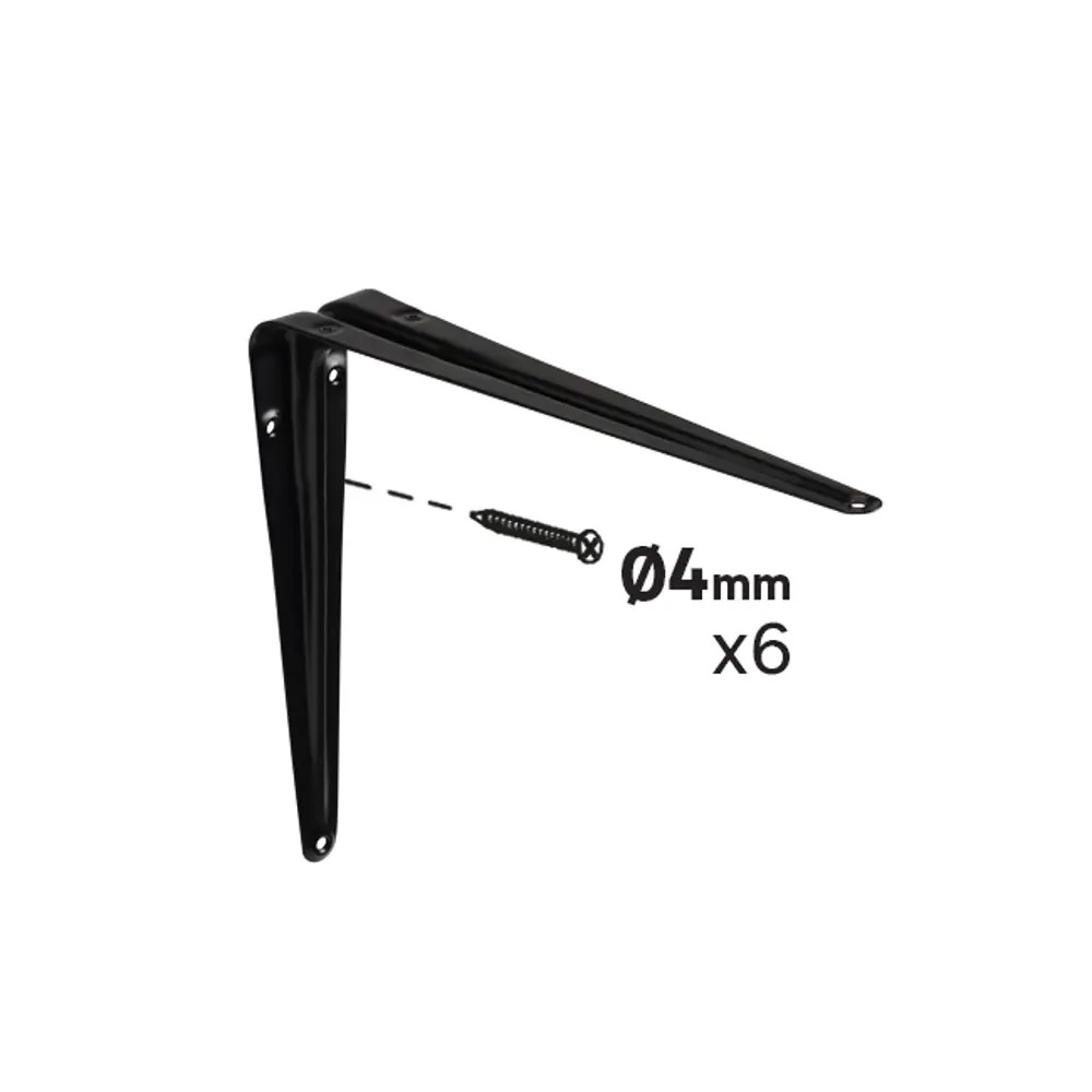 Утилитарный кронштейн Normo 20x25 см нагрузка до 18 кг цвет черный Santreyd STLM-2093594 - Вид №4