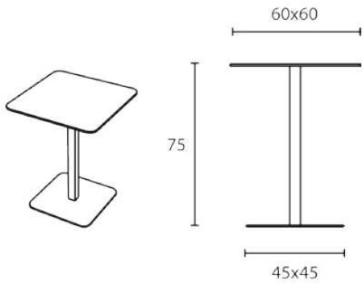Inday Квадратный уличный стол из HPL или алюминия Voilà sun-id-1502344 - Вид №3