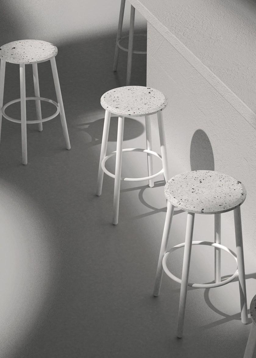 Bentu Design Барный стул венецианский терраццо с подставкой для ног Ding C223440-c223450  - Вид №1