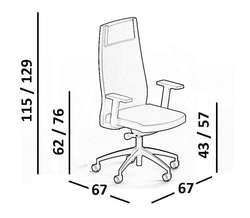 Мягкий тканевый операционный стул с подлокотниками Luxy SmartOffice ARCH-00101436 - Вид №5