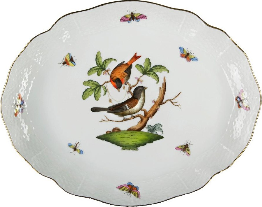 71372 Herend Блюдо овальное 34,5см "Ротшильд" Фарфор 