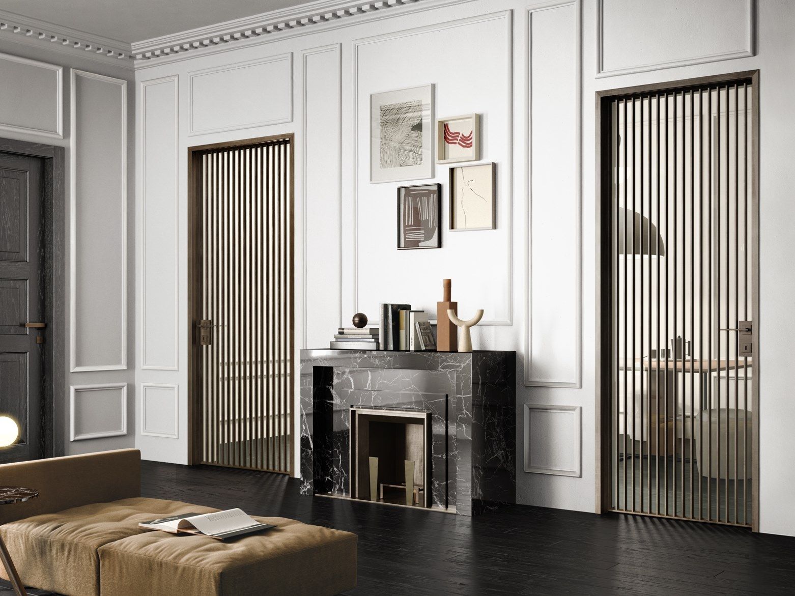 Стеклянная и алюминиевая конструкция распашной двери GIDEA G-Like ARCH-00101676 - Вид №5