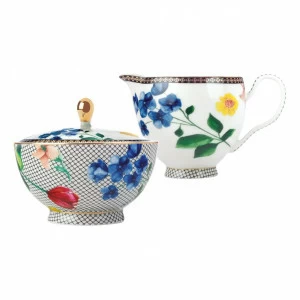 Молочник фарфоровый с сахарницей бело-синий Contessa MAXWELL & WILLIAMS CONTESSA 00-3946588 Белый;синий