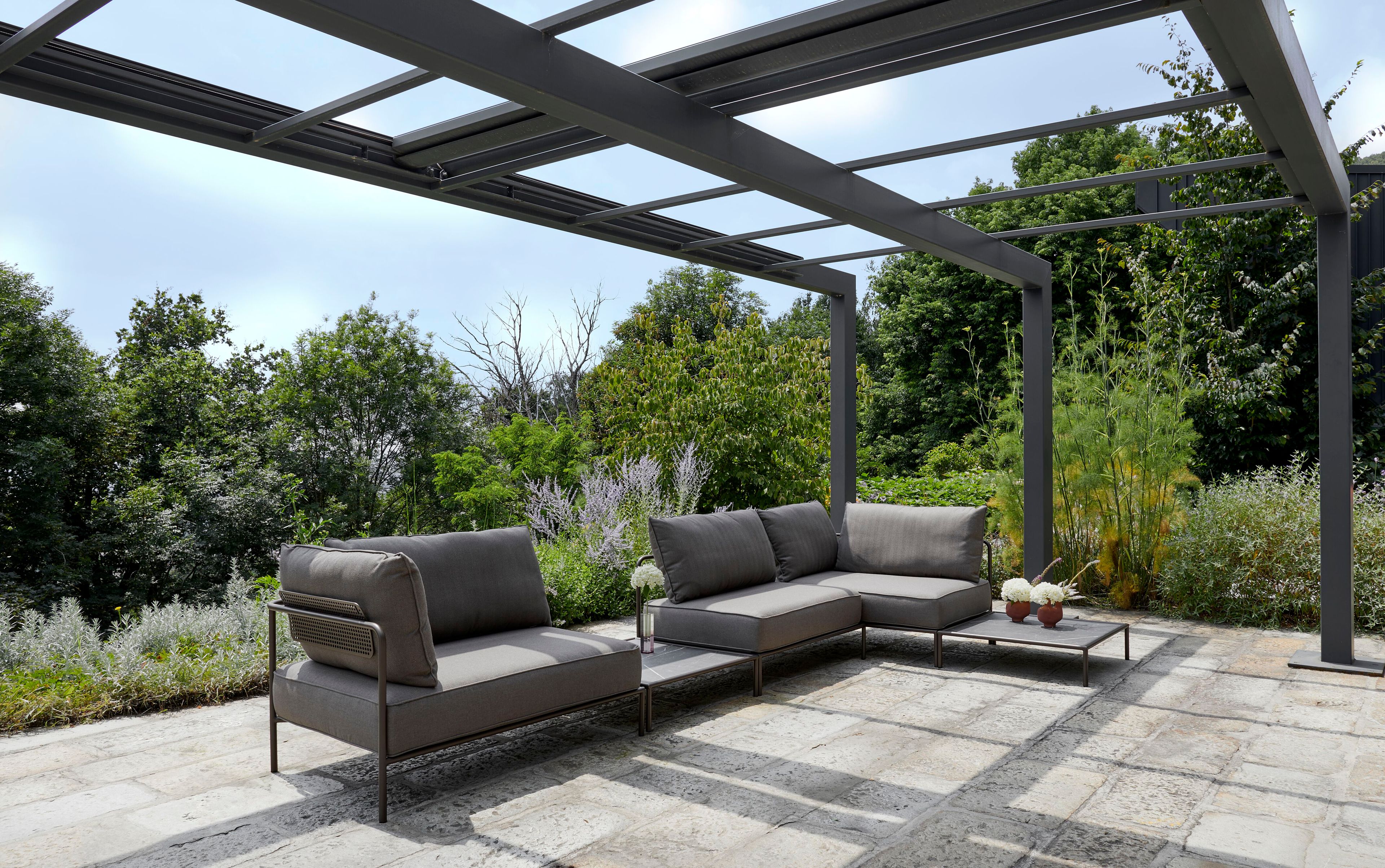 Стальной и тканый угловой садовый стул S-CAB лоскут ARCH-00022261 - Вид №11