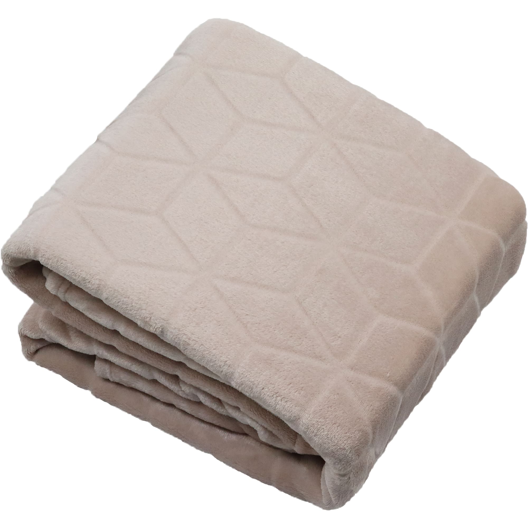 83146988 Плед 180x200 см фланель цвет бежевый Geometric Santreyd