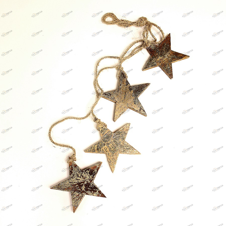 Гирлянда новогодняя подвесная "Звезды золотые" Golden stars, 65 см ENJOYME  253061 Золото 