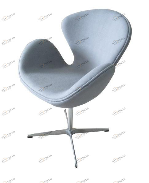Кресло мягкое с ушами светло-серое Swan Chair BRADEX HOME  00-3974054 Серый 