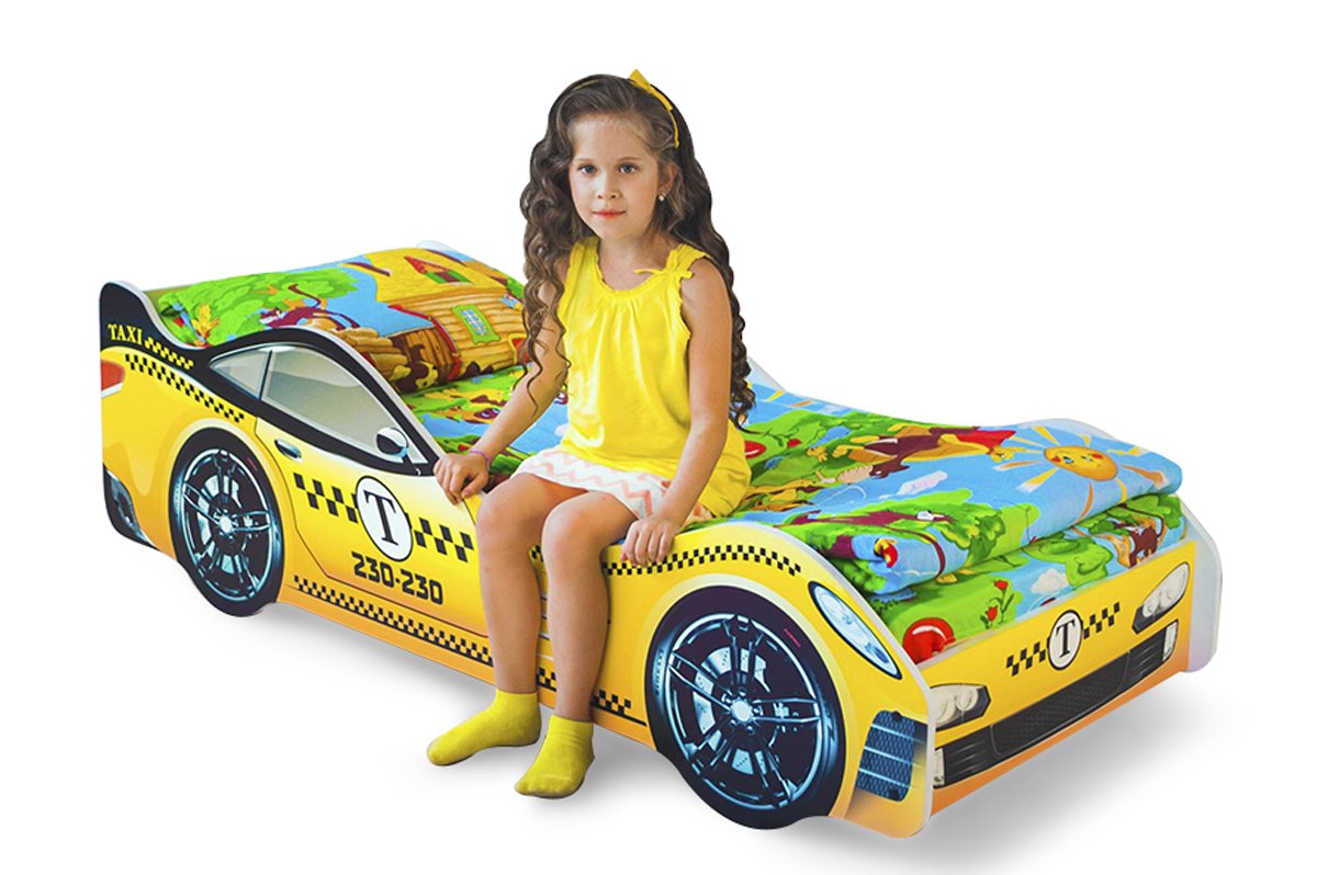 Детская кровать-машина "Такси" БЕЛЬМАРКО  326748 Желтый Santreyd  - Вид №1
