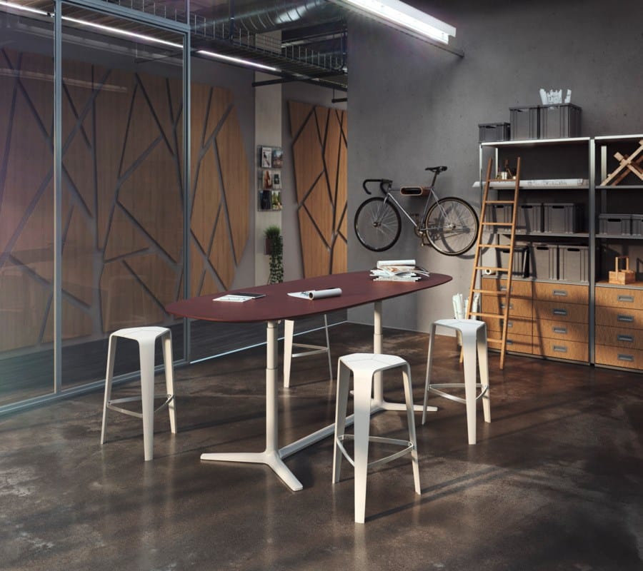 Овальный стол HPL с регулируемой высотой Brunner ARCH-00029383 - Вид №1