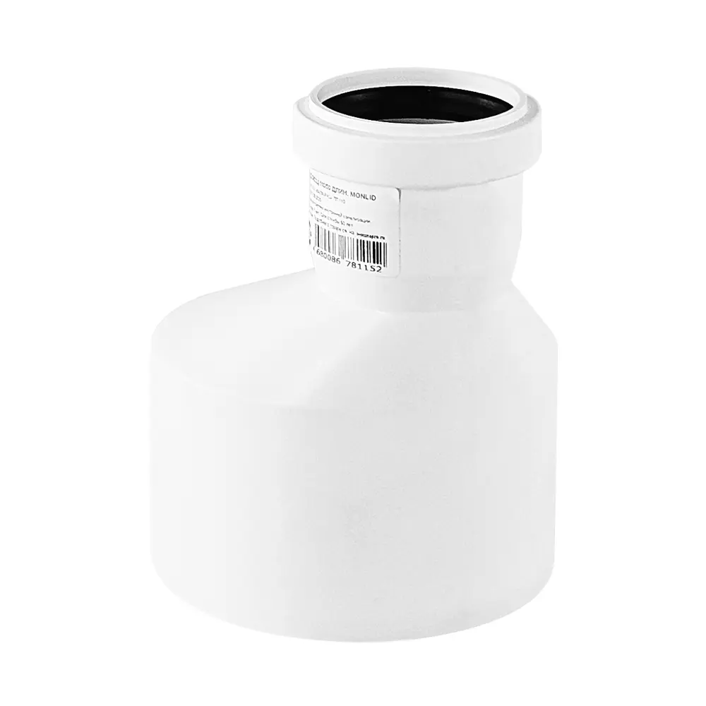 Переход эксцентрический длинный малошумный MONLID D110x50 мм полипропилен STLM-2190360 - Вид №1