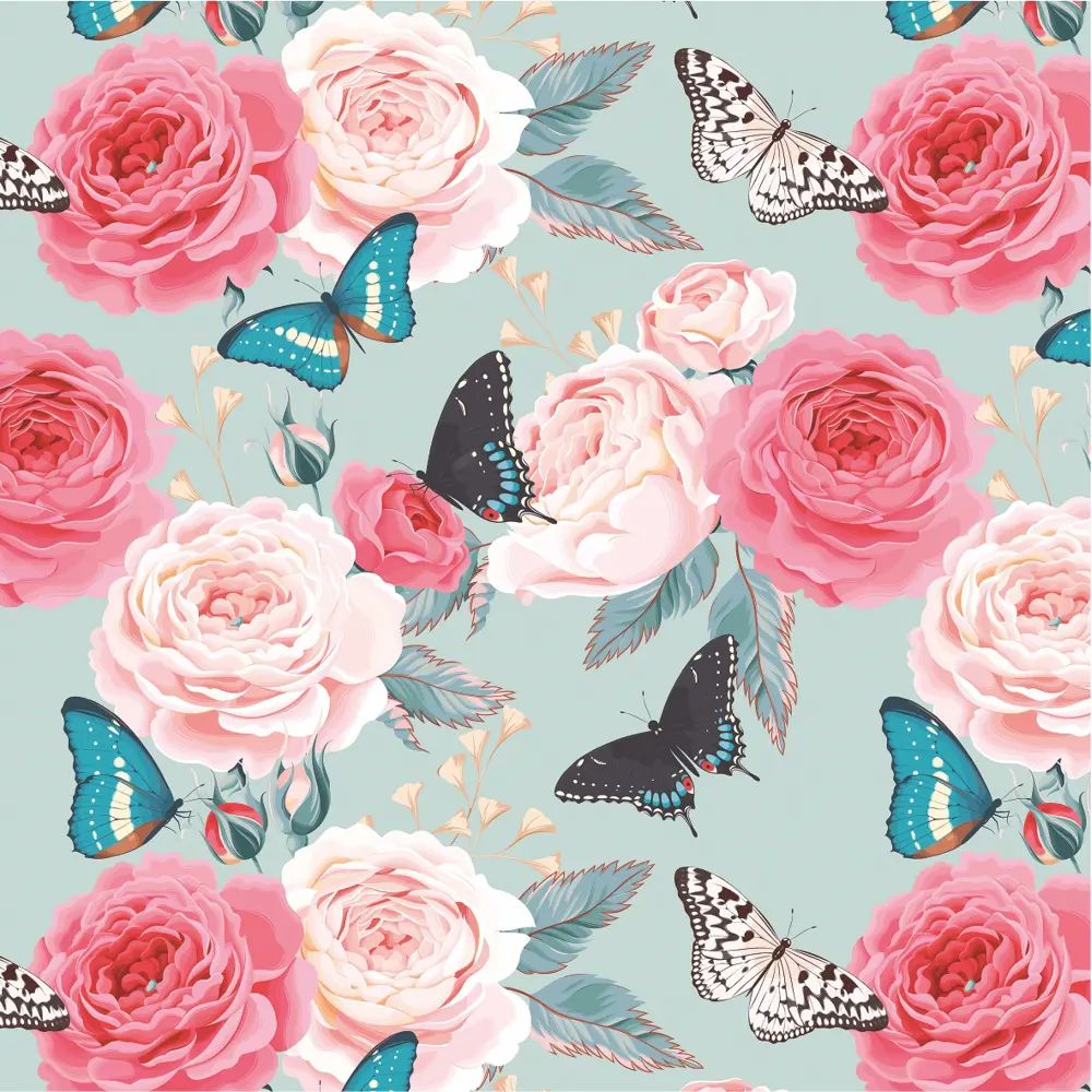 Симфония - Упаковочная бумага «Бабочки в саду» для праздничного оформления 85262965 STLM-0060609