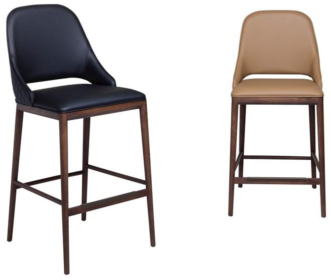 Tonin Casa Высокий табурет из кожи на основе ореха Malva sun-id-1469286 - Вид №5