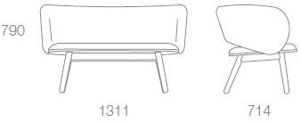 Albaplus Диван двухместный ясень Maui sun-id-1380990 - Вид №4