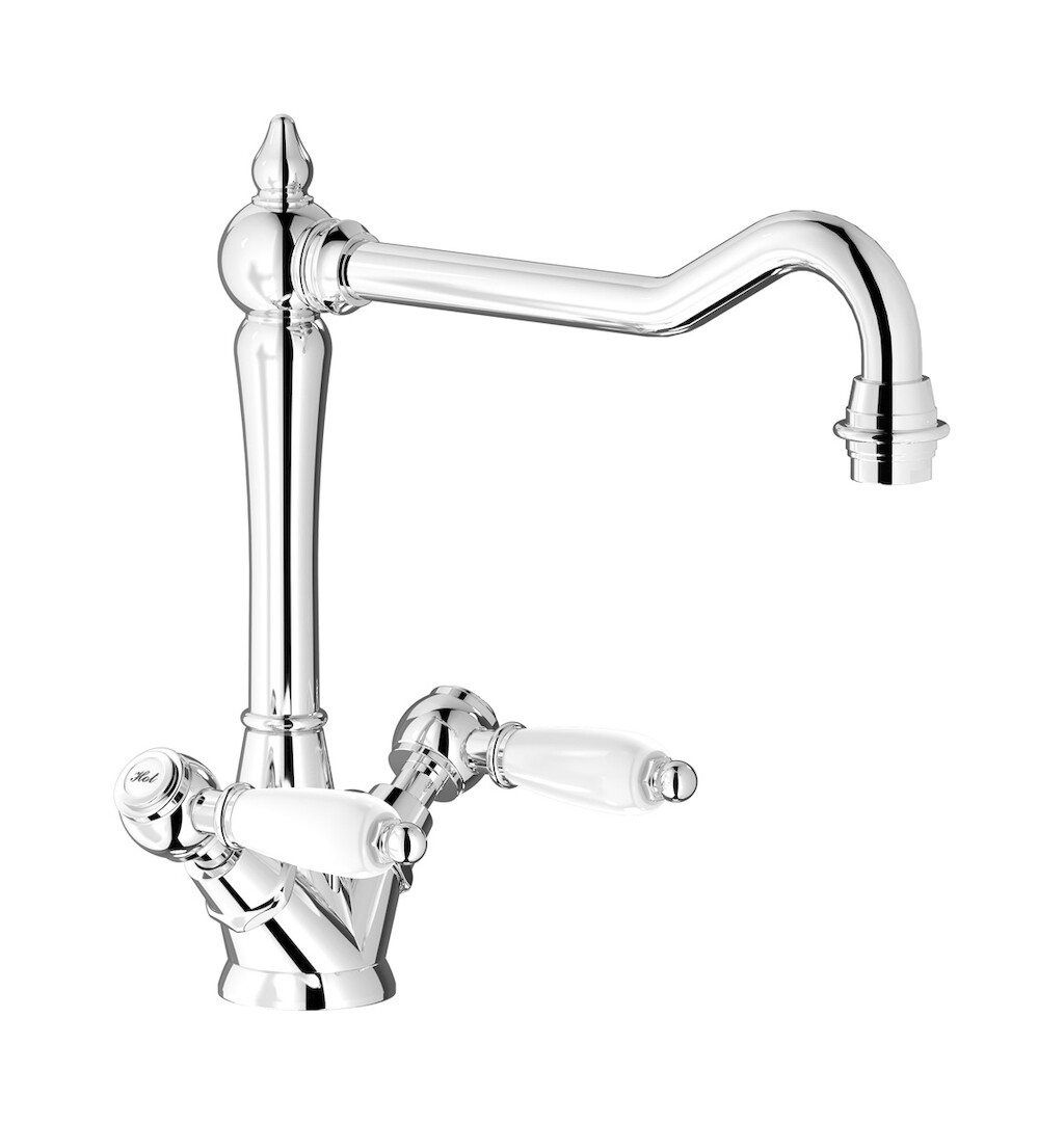 Смеситель для кухни с 2 ручками WE ARE IB hl371cc_2 Chrome Kitchen