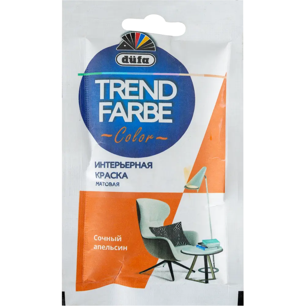 Краска для стен и потолков Trend Farbe цвет Сочный апельсин 50 мл Dufa STLM-2070746
