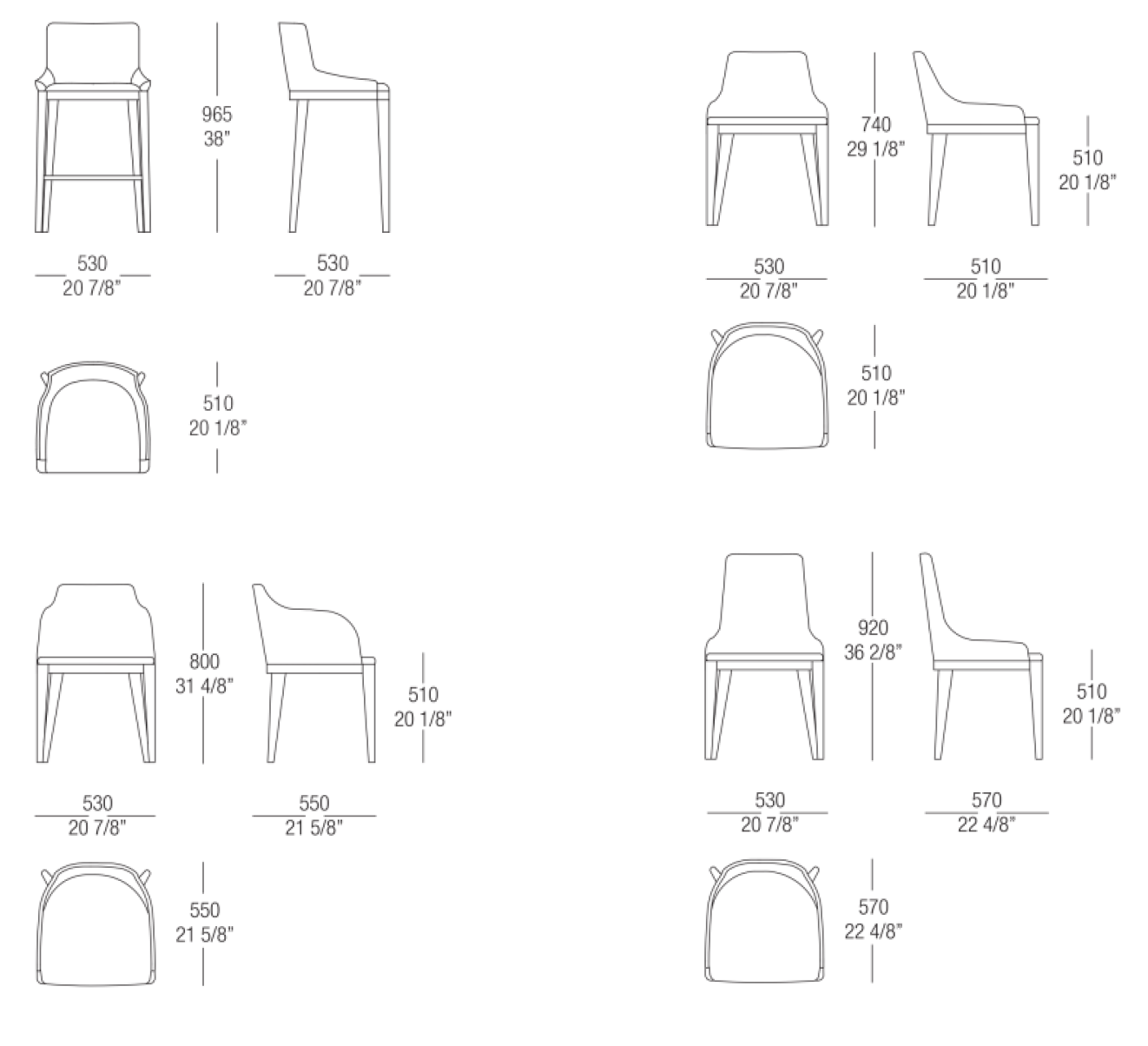 Табурет для ног со спинкой MisuraEmme ARCH-00076311 - Вид №4