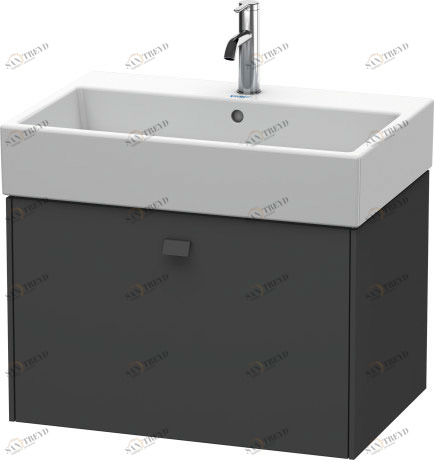 BR405404949 Brioso Тумбочка подвесная Графит матовый, декор Duravit
