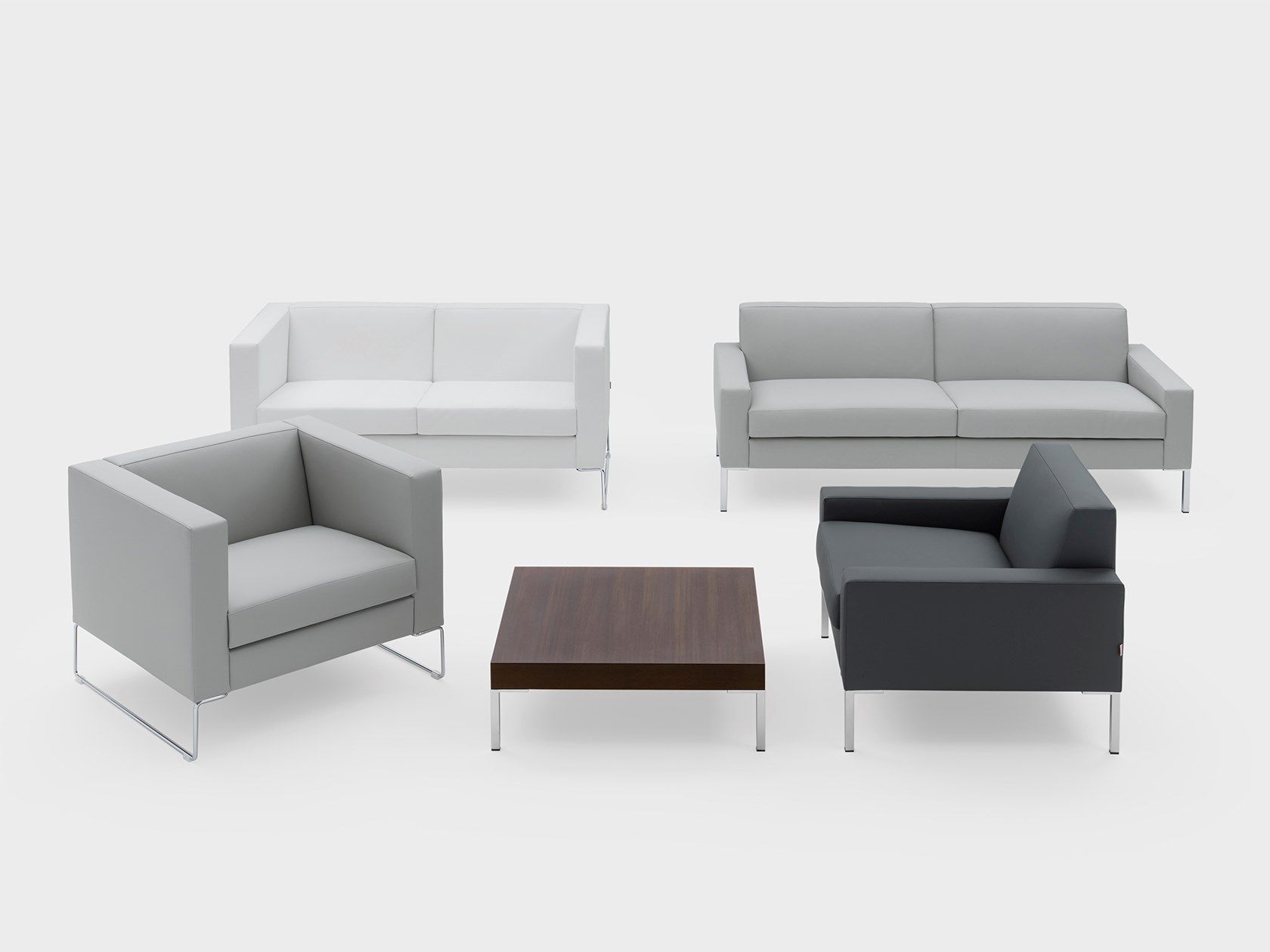 3-местный кожаный контрактный диван Viganò Cubiko ARCH-00140645 - Вид №2