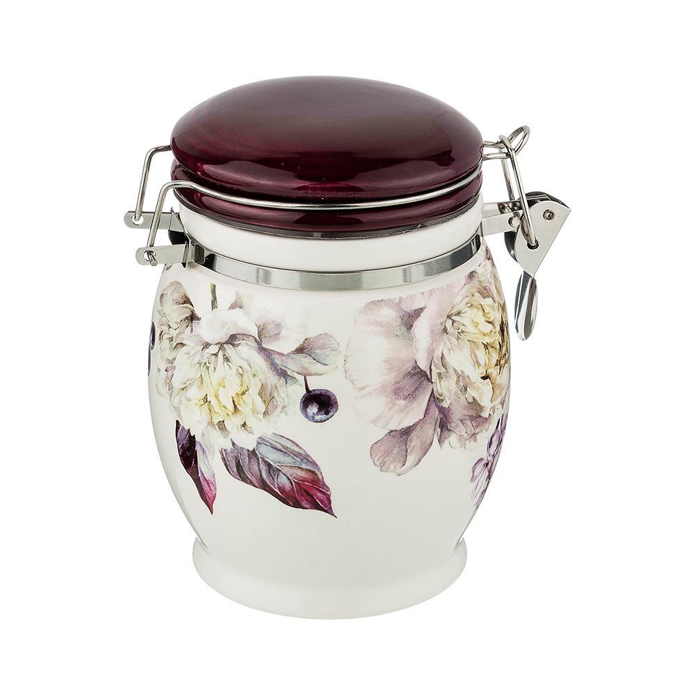 358-1589 Посуда керамическая Ёмкость для сыпучих продуктов 1 700 мл Пурпур Lefard 