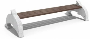 ENCHO ENCHEV - ETE Скамейка из бетона и дерева без спинки  8