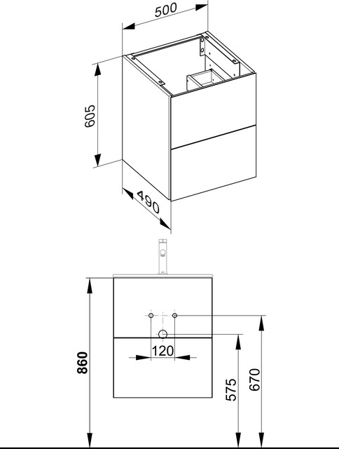 32943140000 Тумба под умывальник KEUCO Plan - Вид №3