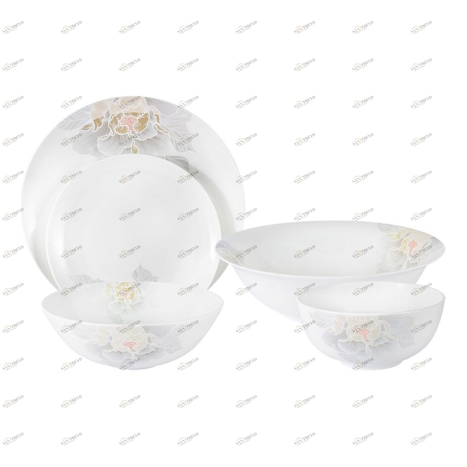 Столовая посуда фарфоровая 21 предмет белая "Флоранс" ANNA LAFARG EMILY ФЛОРАНС 00-3946954 Белый 