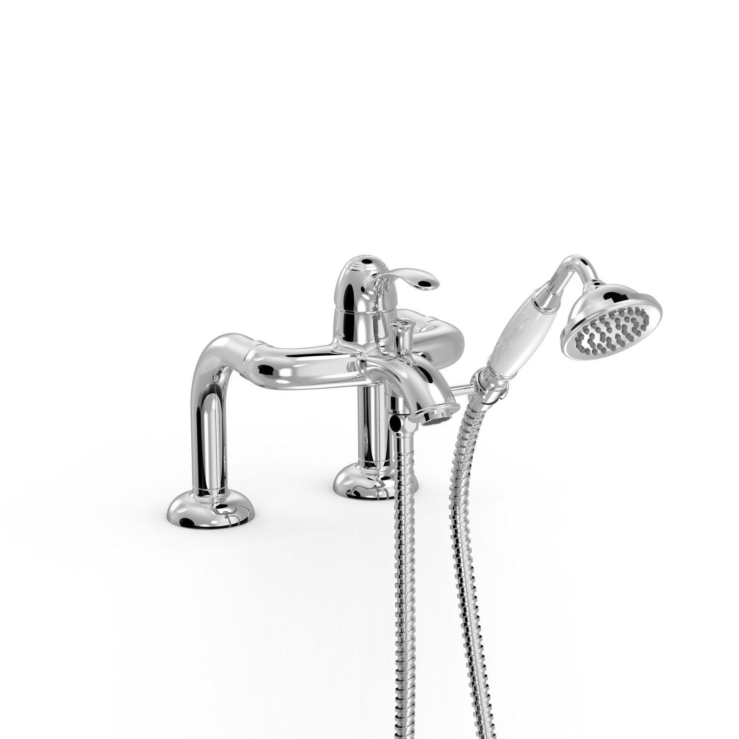 Смеситель для ванны TRES CLASIC с одной ручкой и коленными соединителями для подачи воды -24219401 TRES 