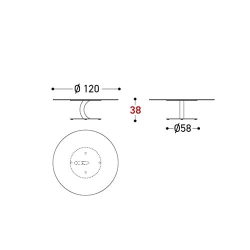 Стальной круглый садовый стол Varaschin Flexion ARCH-00040462 - Вид №2