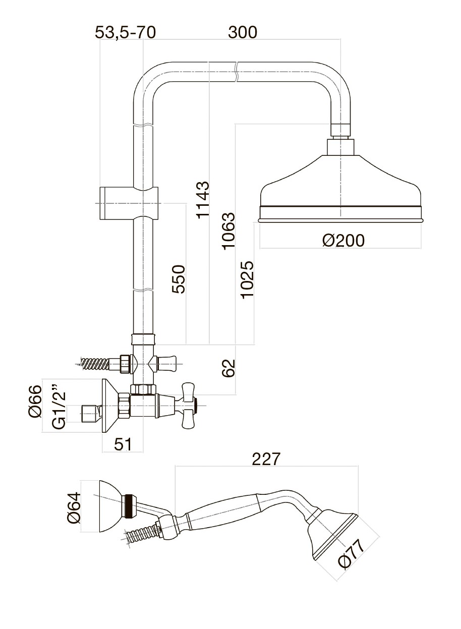 AM760405010 Душевая система Webert Armony - Вид №1