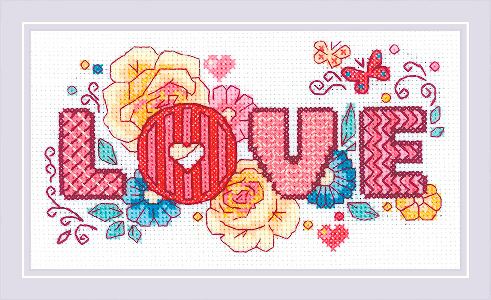 1853 Набор для вышивания Love 18 х 10 см RIOLIS Сотвори Сама 