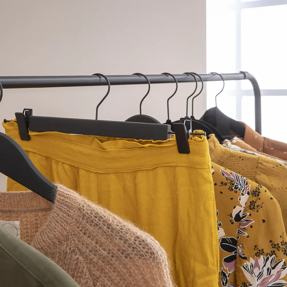 Плечики для одежды KONSENSA с зажимом 34 см дерево/металл цвет черный Плечики с зажимом STLM-2146951 - Вид №5