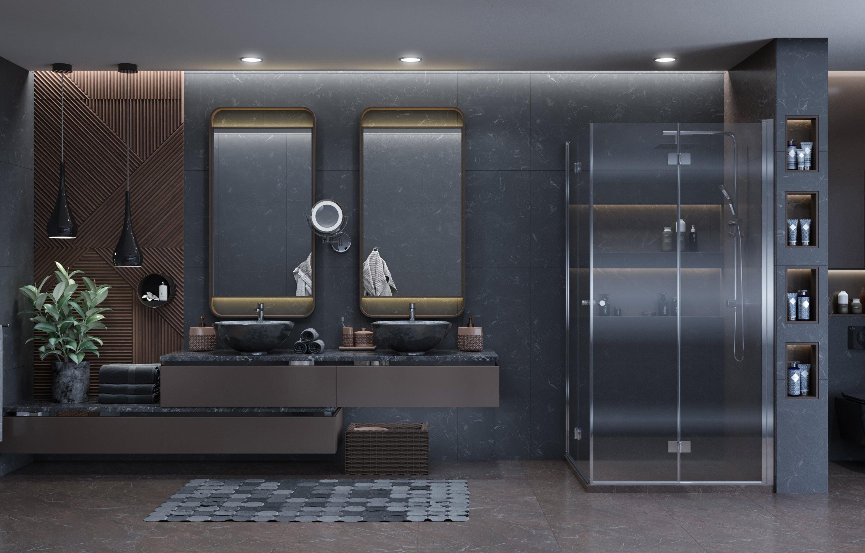 Душевое ограждение Ambassador Diamond 12011109 (900x900x2000), 1 место - Вид №2